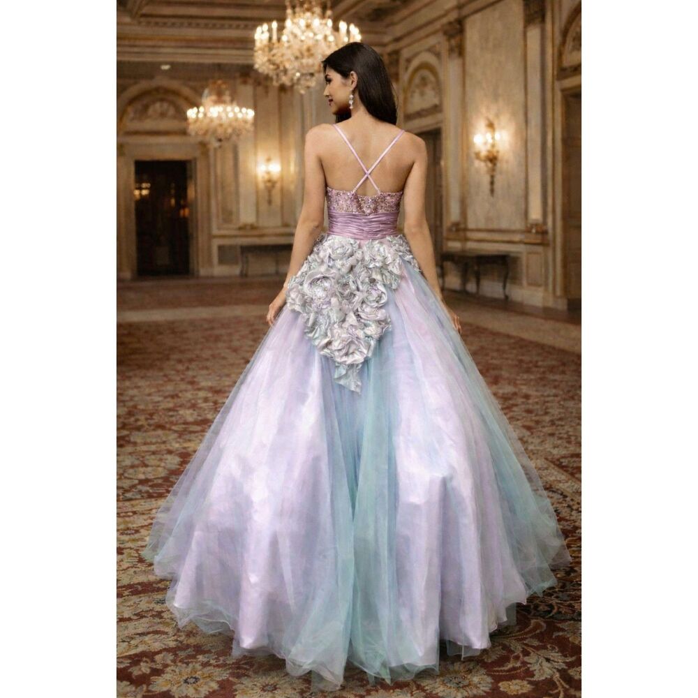 Jovani Lavender/Blue Ball Gown - Size 2 - NWT - Picture 7 of 14
